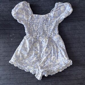 Vince Camuto Light Blue Floral Kids Romper